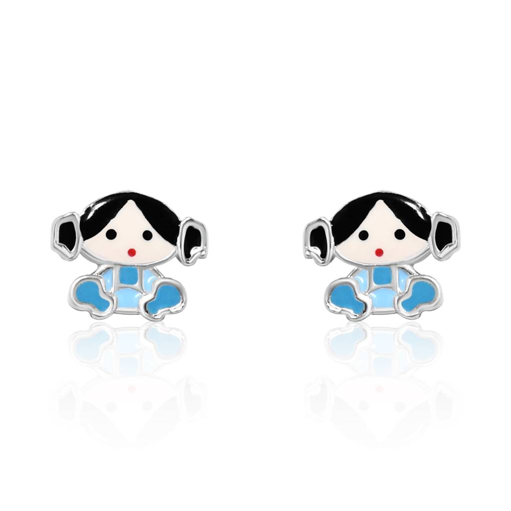 925 Pure Silver Doll Inspired Stud Earrings : TWP1290