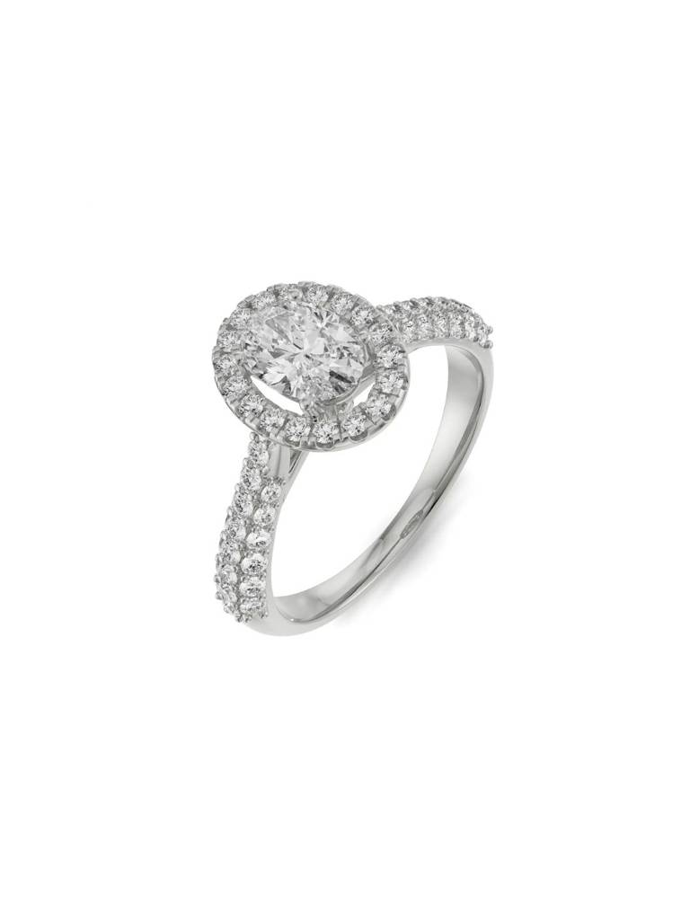 Jessy Oval Halo Ring : R1158