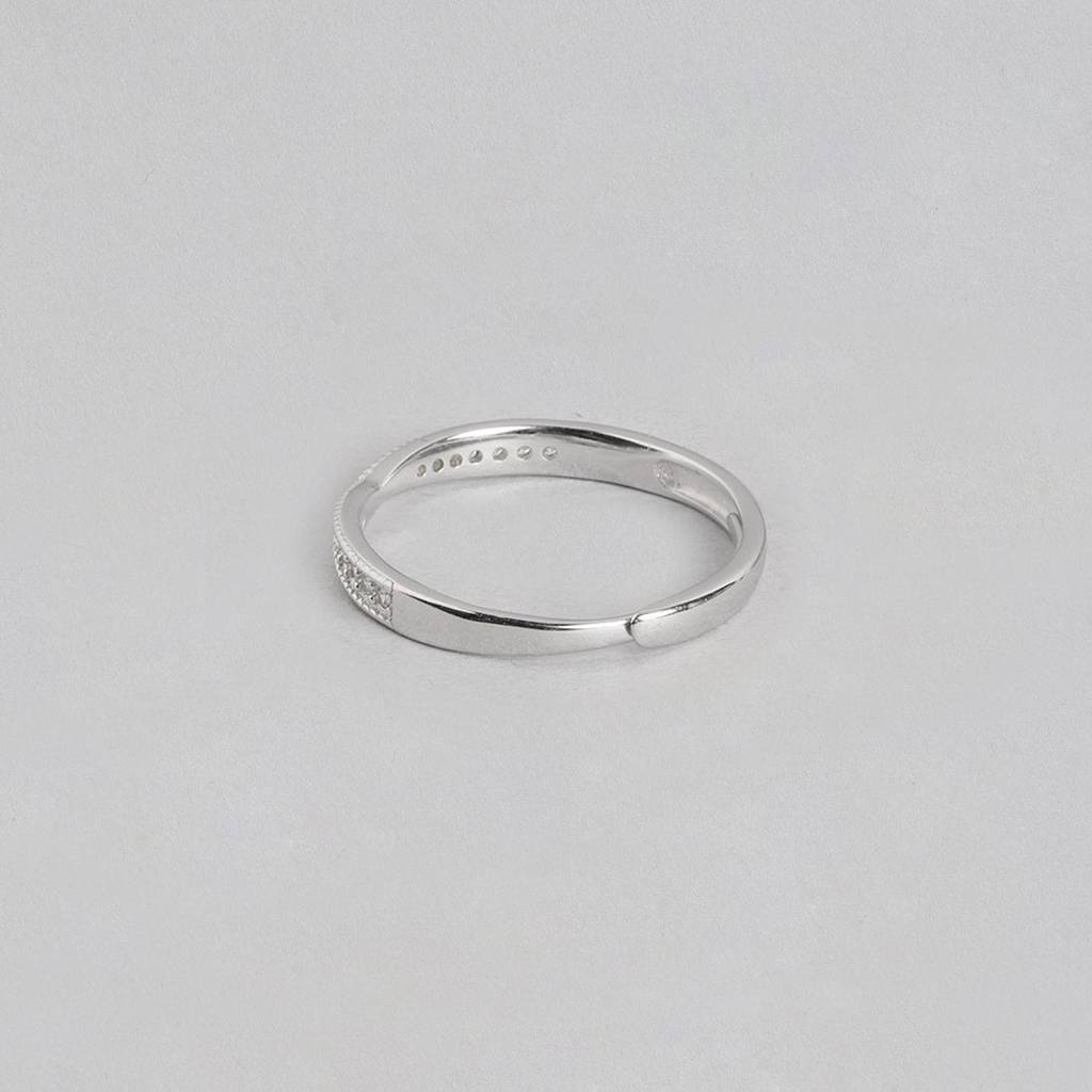 Cz Studded 925 Sterling Silver Women Ring (Adjustable) : RNG-40110