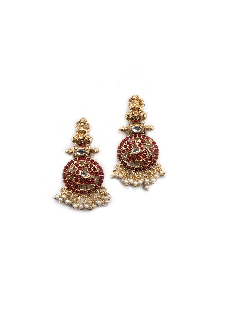 Traditional Kemp Pushp Chakra Necklace Set : SATJS216R