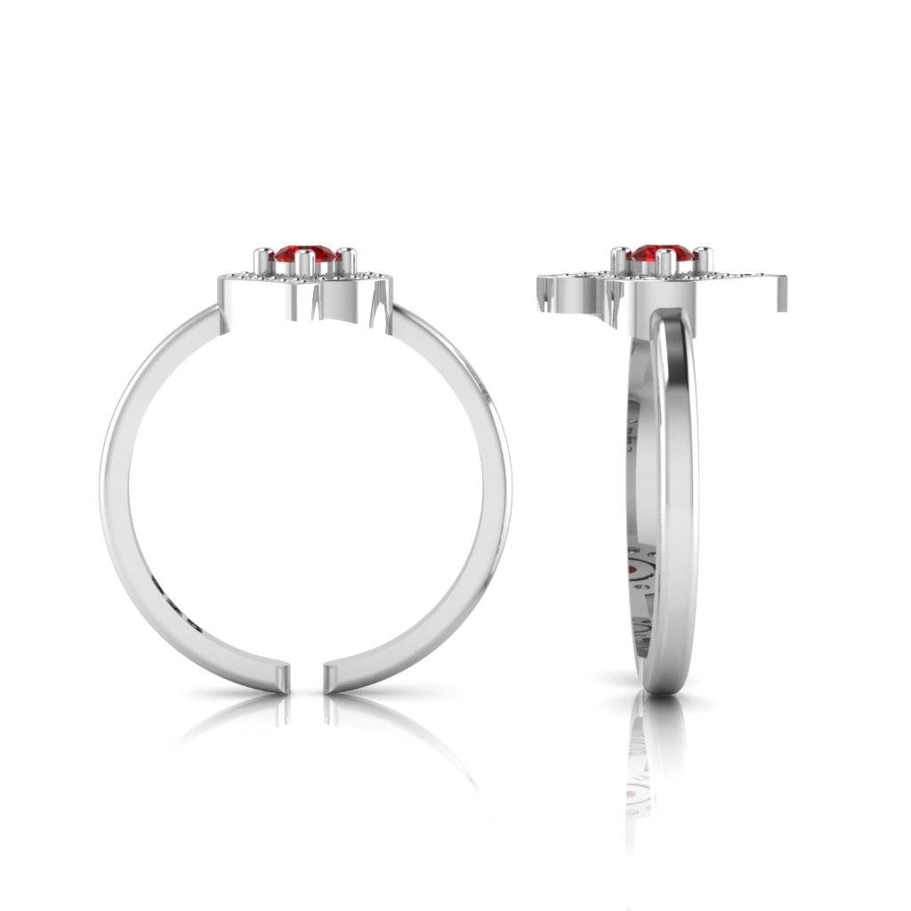 Iski Uski 925 Sterling Silver Antique Cz Toe Rings