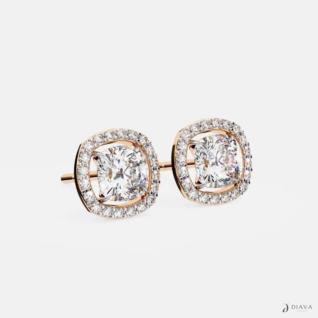 Cushion Halo Studs : CushionHaloStuds