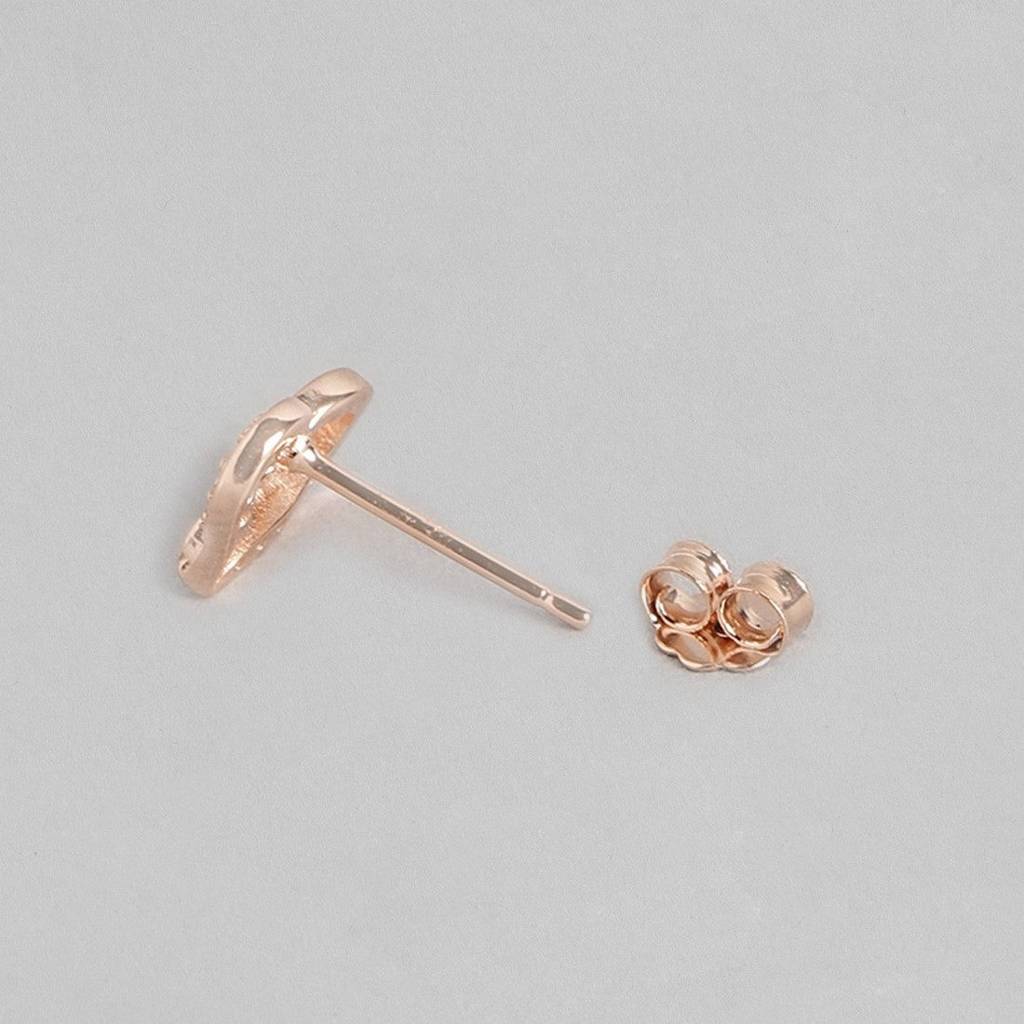 Heartfelt Radiance Cz Rose Gold-Plated 925 Sterling Silver Pendant With Chain : PEN-30106_C-RG