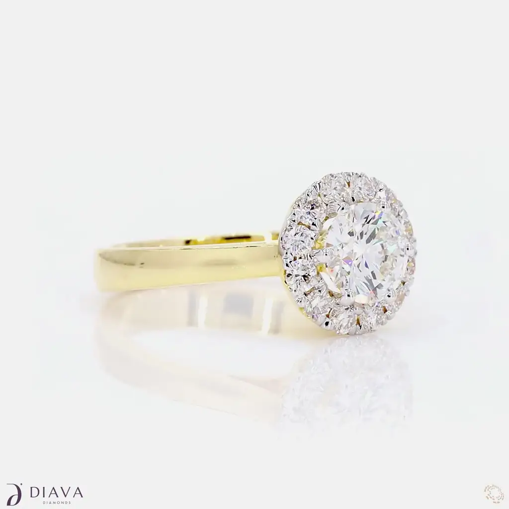 Classic Round Halo Ring : ClassicRoundHaloRing