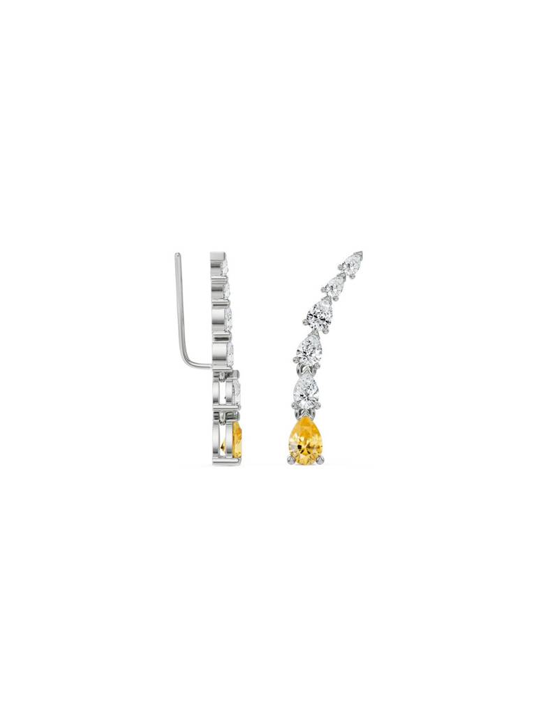 Pear Cut Diamond Ear Climbers : E979
