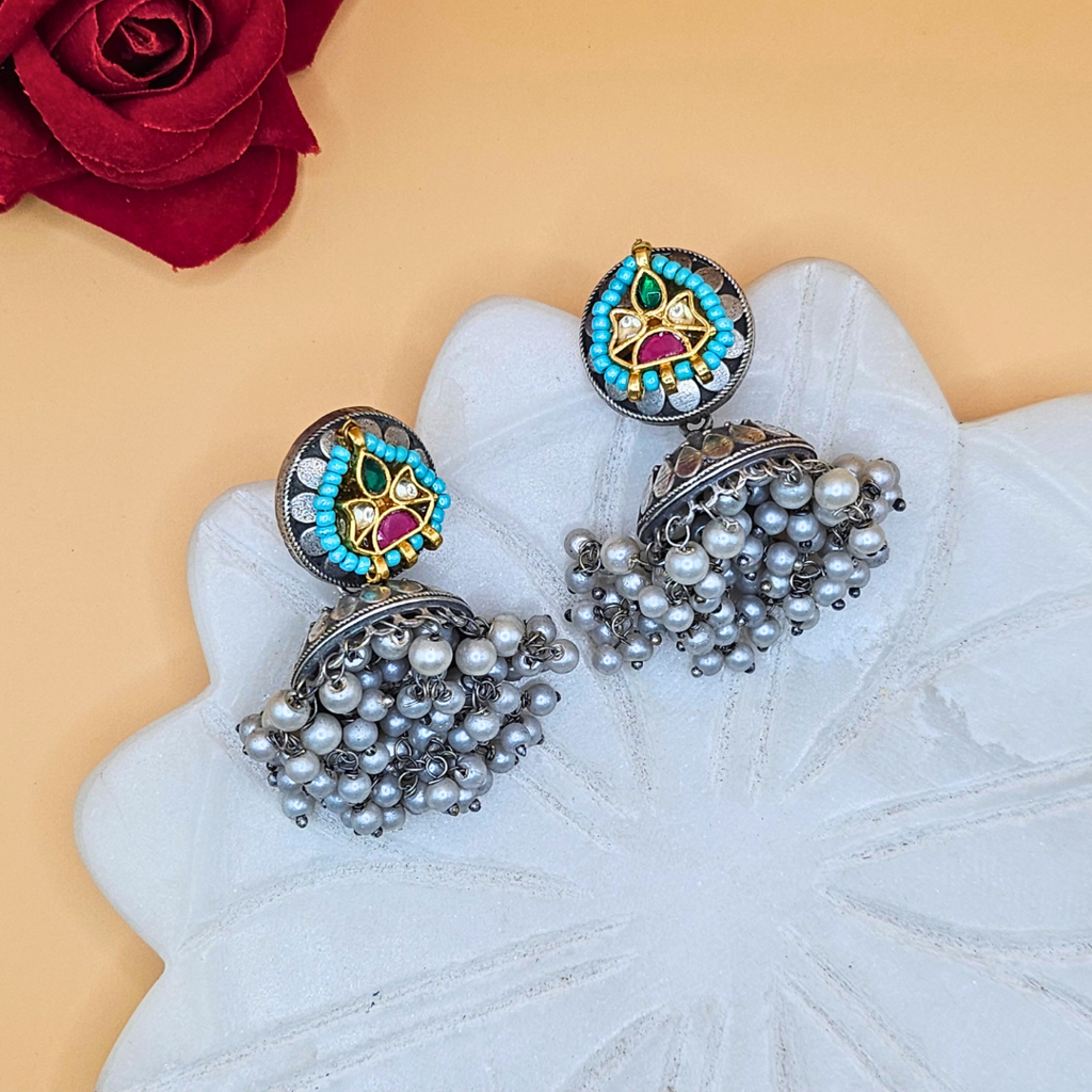 Garba Glowstone  Jhumki Earrings : ER012