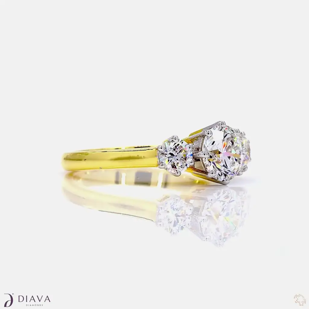 3-Stone Round Solitaire Ring : 3-StoneRoundSolitaireRing