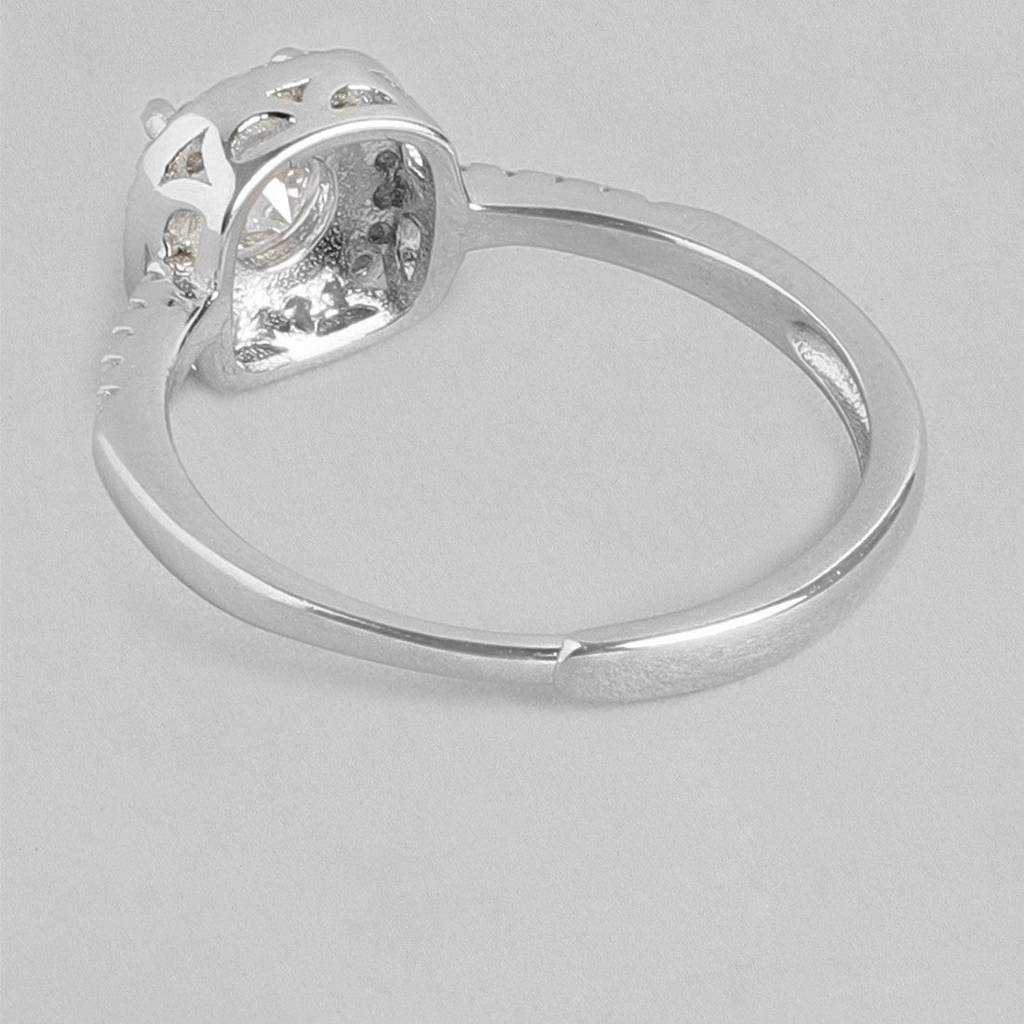 Date Night Staple Solitaire 925 Silver Ring (Adjustable) : RNG-40046