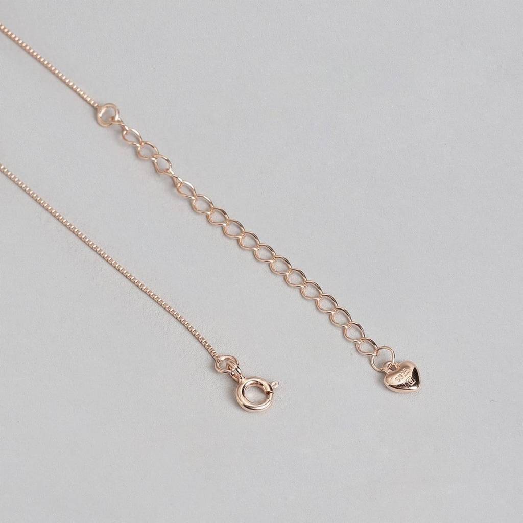 Elegant Heart Cz 925 Sterling Silver Necklace : NL-30123