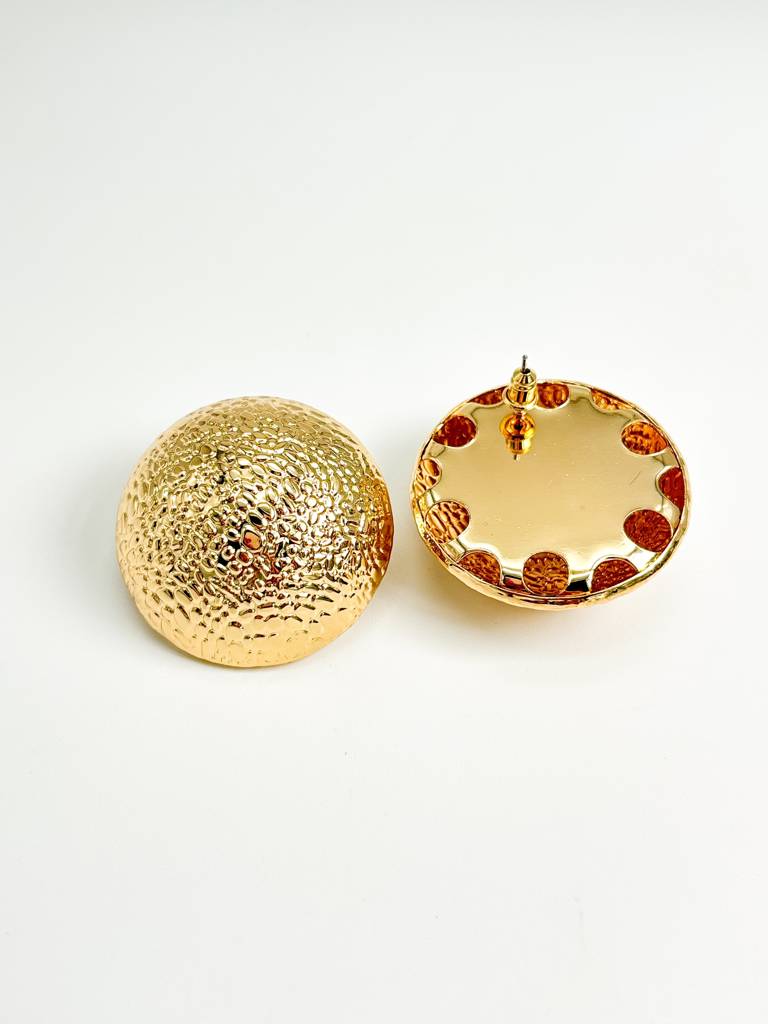 Vintage Couture Button Stud Earrings : E0012