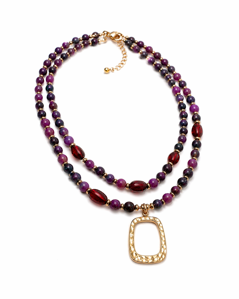 Amara Beaded Statement Necklace : Le233