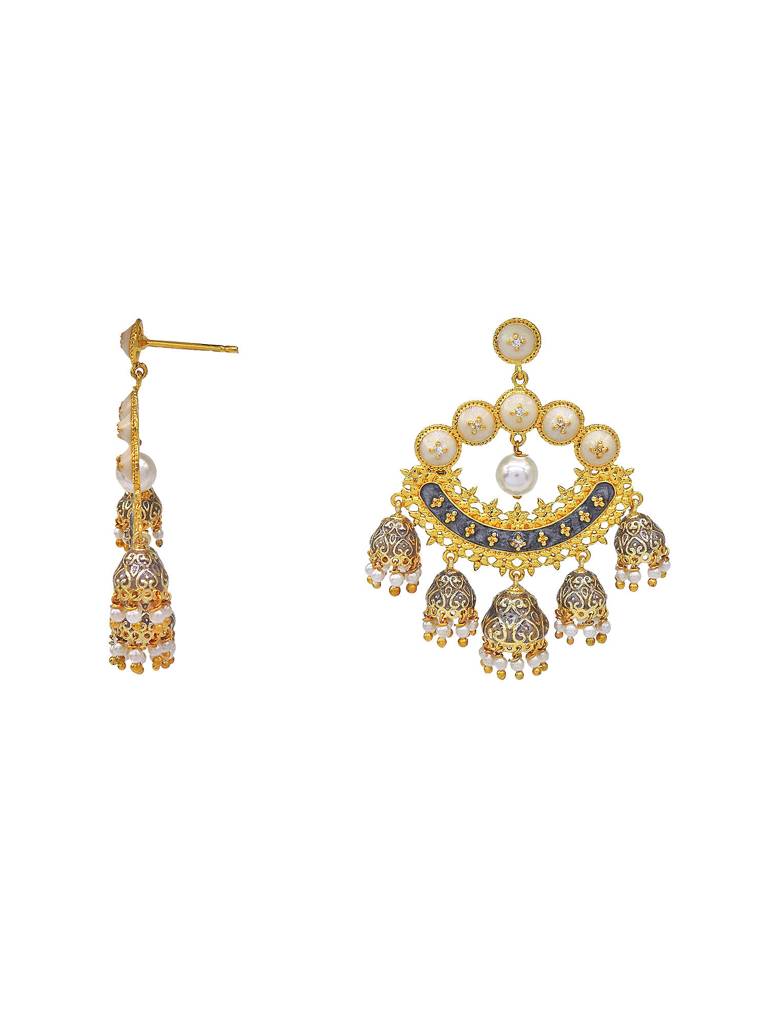 Paisley Blue Jhumkas : 6758ERJ