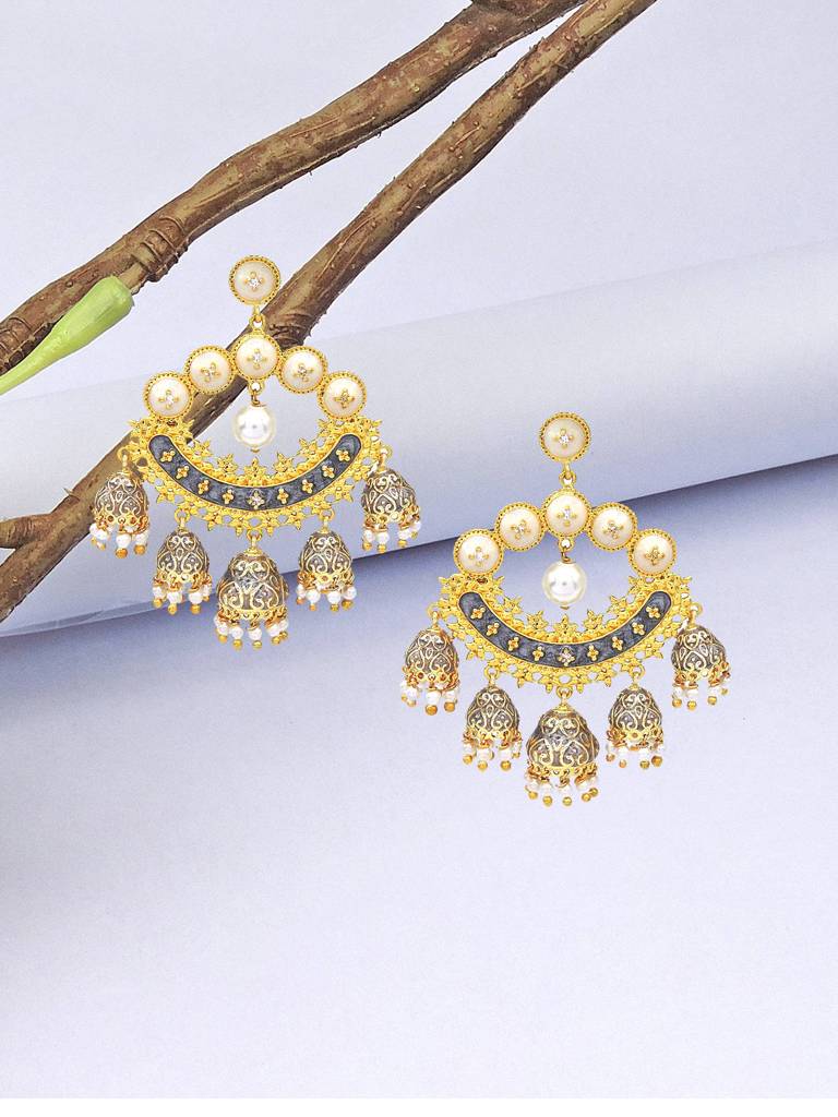 Paisley Blue Jhumkas : 6758ERJ