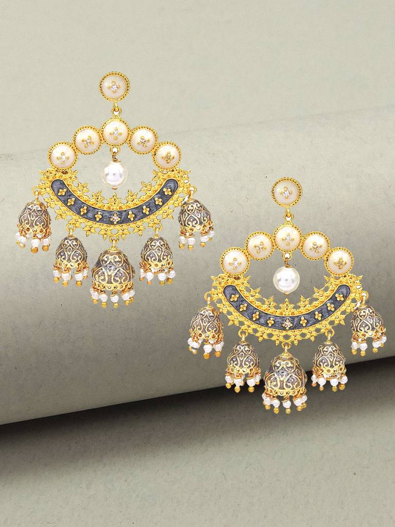 Paisley Blue Jhumkas : 6758ERJ