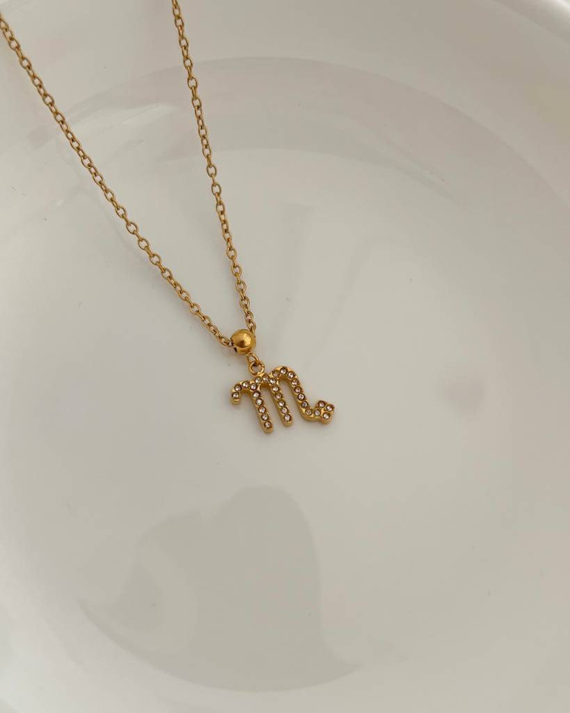 18K Gold Plated Zodiac Sign Necklace : N86J