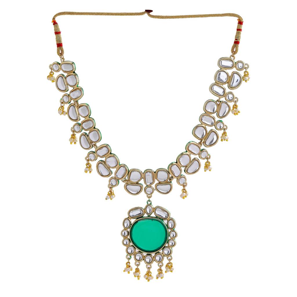 Estele Gold Plated Enchanting Traditional Kundan Necklace For Women : 9741-IG-NKNK