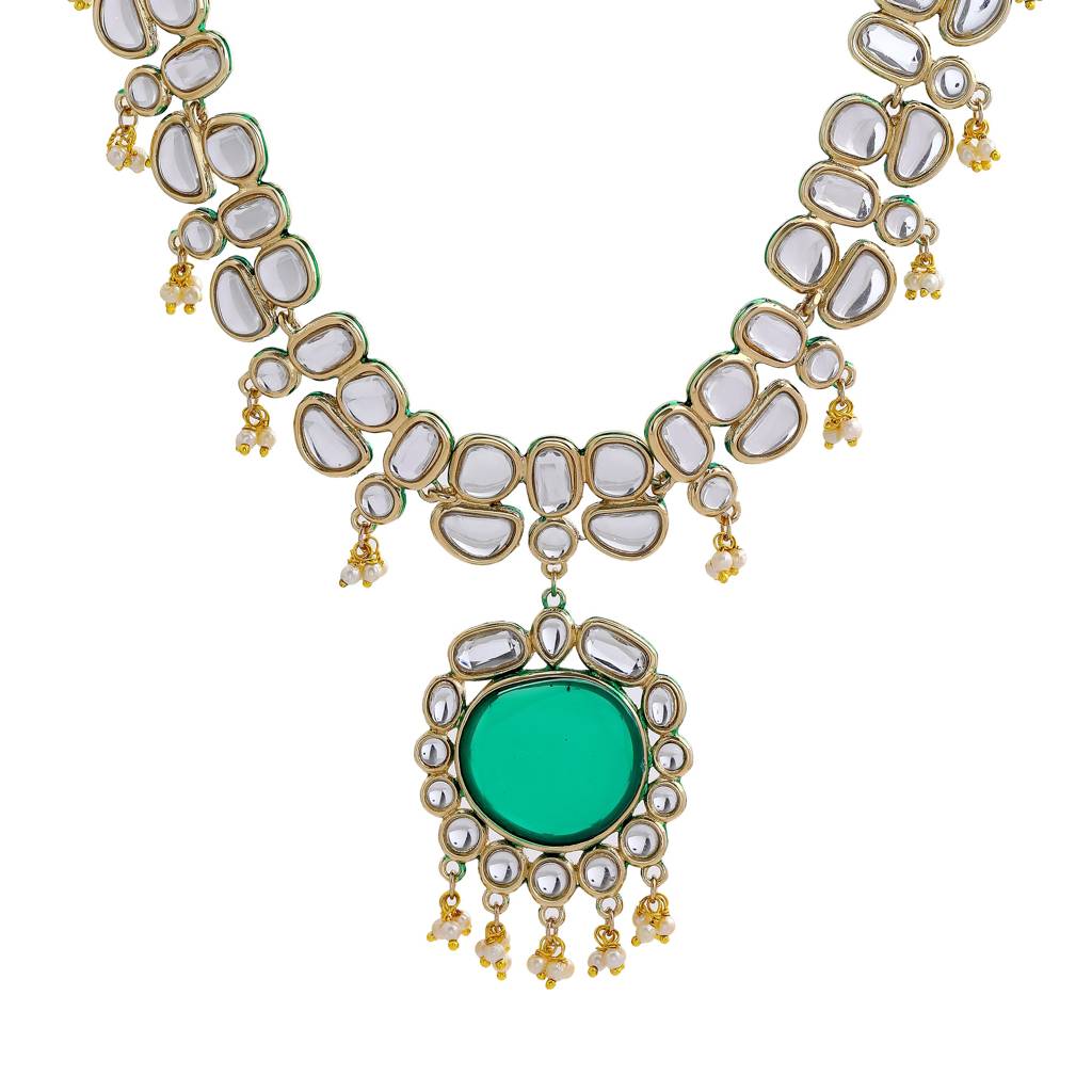 Estele Gold Plated Enchanting Traditional Kundan Necklace For Women : 9741-IG-NKNK