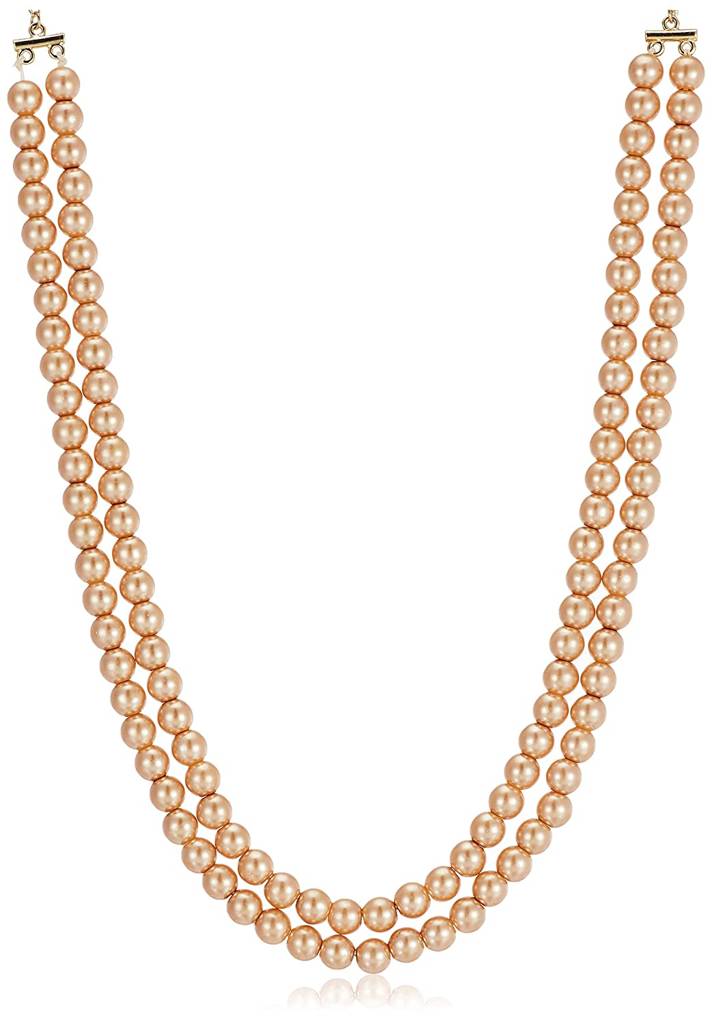 Estele Gold Plated Eye Catching Pearl Necklace For Women : 9967-IG-NKNK