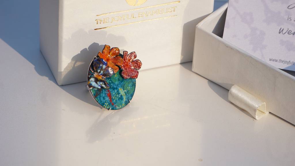 Garden Pond Enamel Ring : TJE50001R