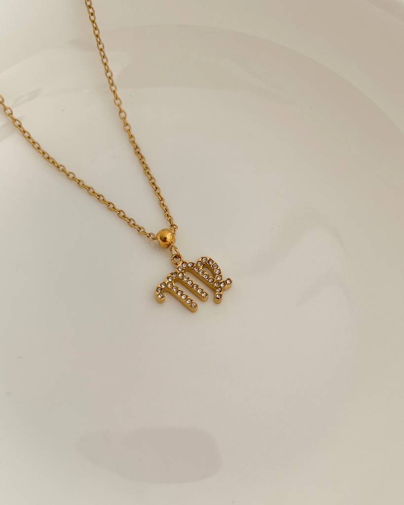 18K Gold Plated Zodiac Sign Necklace : N86H