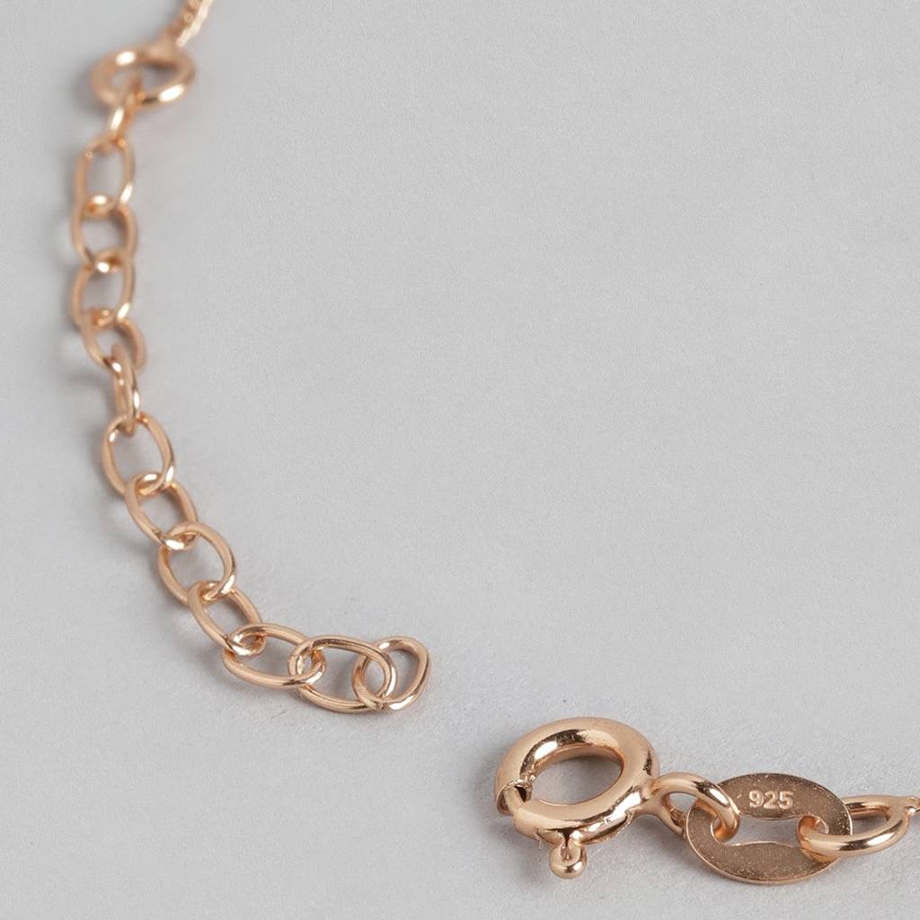 Fluttering Elegance Rose Gold-Plated 925 Sterling Silver Bracelet : BR-80233-RG