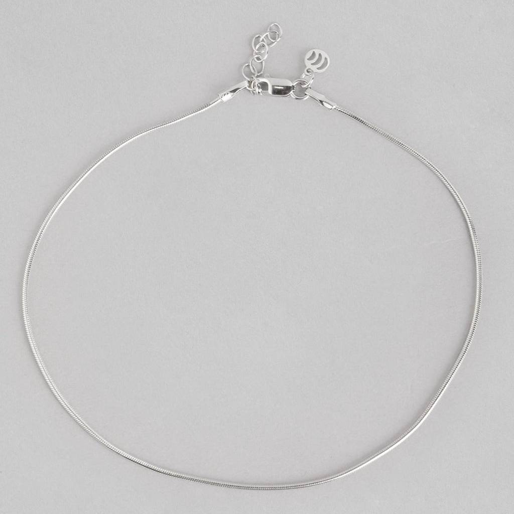 Rope 925 Sterling Silver Chain Anklet : ANK-60100-PAIR