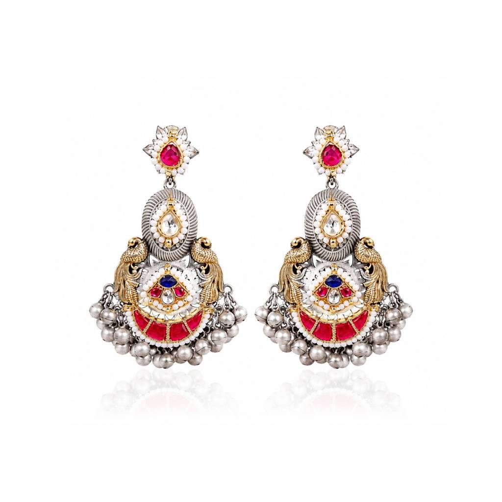 Madhavi Floral Pachi Earrings : PAS009