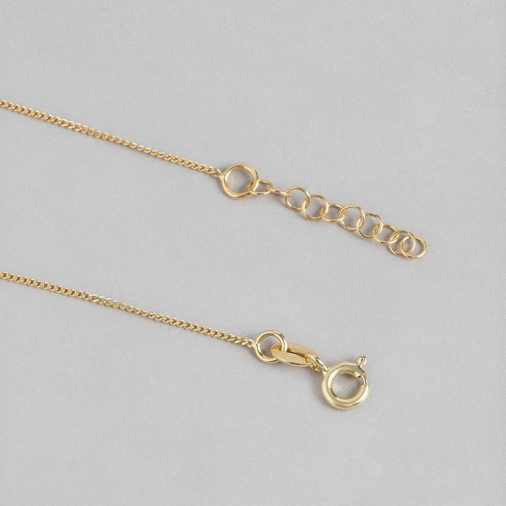 Gold-Plated & Pearl 925 Sterling Silver Chained Anklet : ANK-60247-PAIR