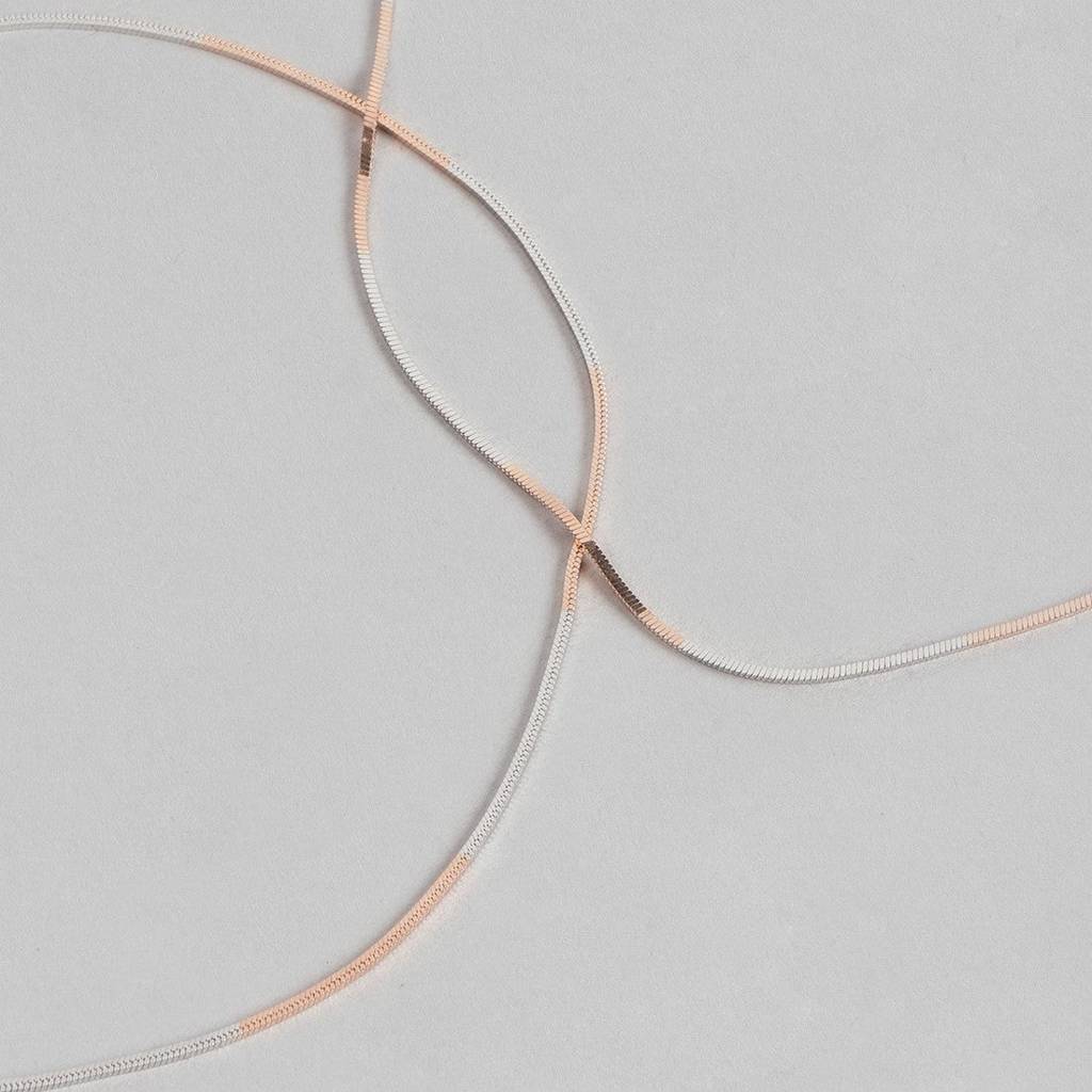 The Elegant 925 Sterling Silver Anklet : ANK-60016-PAIR