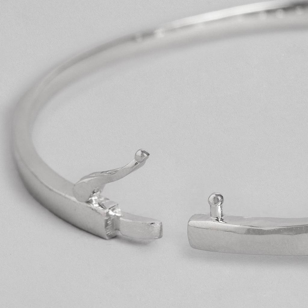 Solitaire Cz Studded 925 Sterling Silver Bracelet : BR-80141