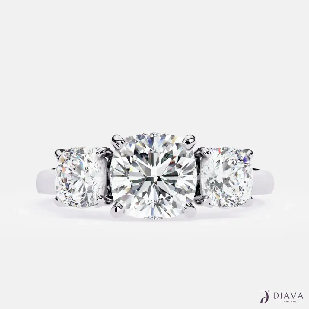 3-Stone Cushion Ring : 3-StoneCushionRing