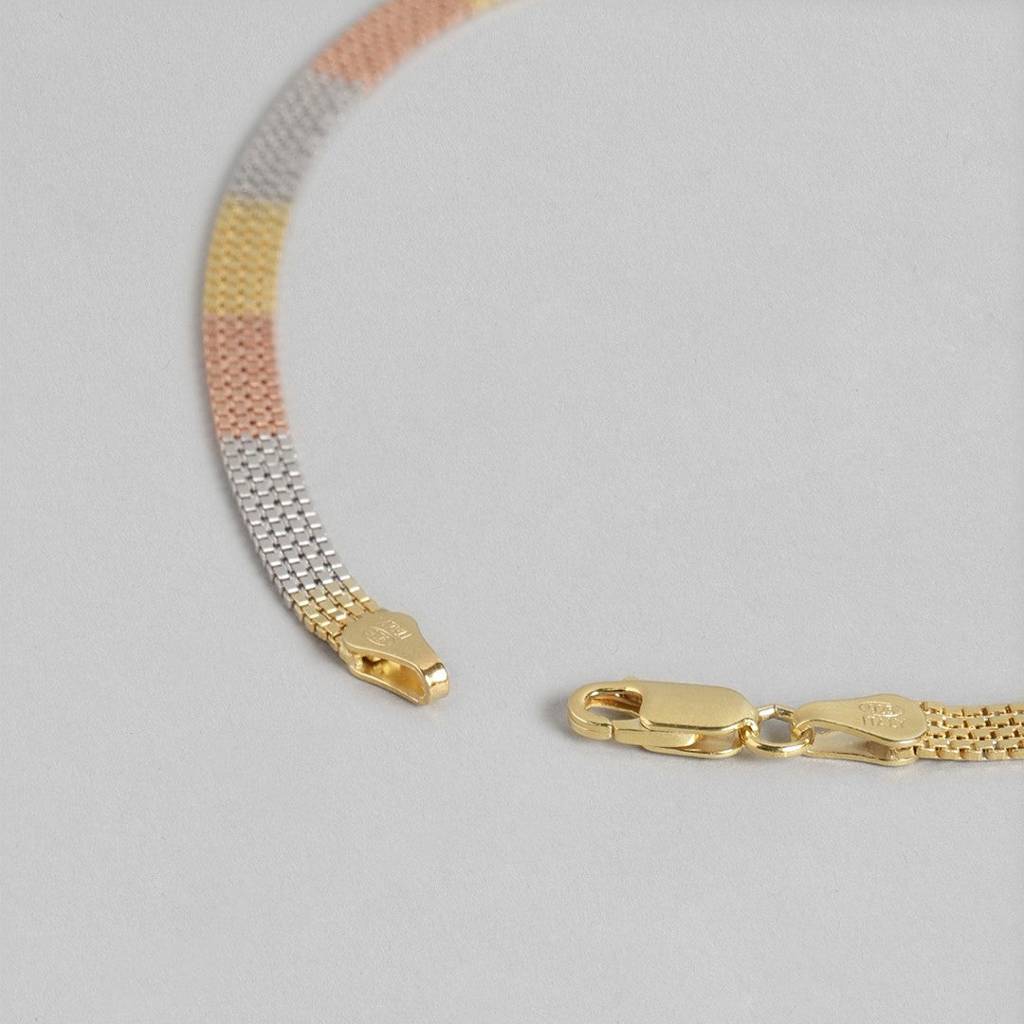 Multi Toned 925 Sterling Silver Anklet : ANK-60069-PAIR
