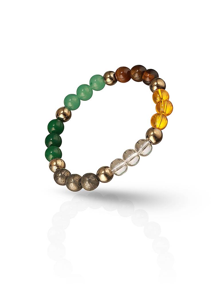 Chakra Balancing Multi Crystal Bracelet For Healing & Meditation : STBR8223