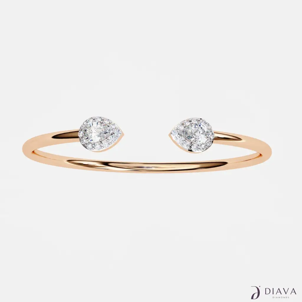 Twin Diamond Open Cuff : TwinDiamondOpenCuff