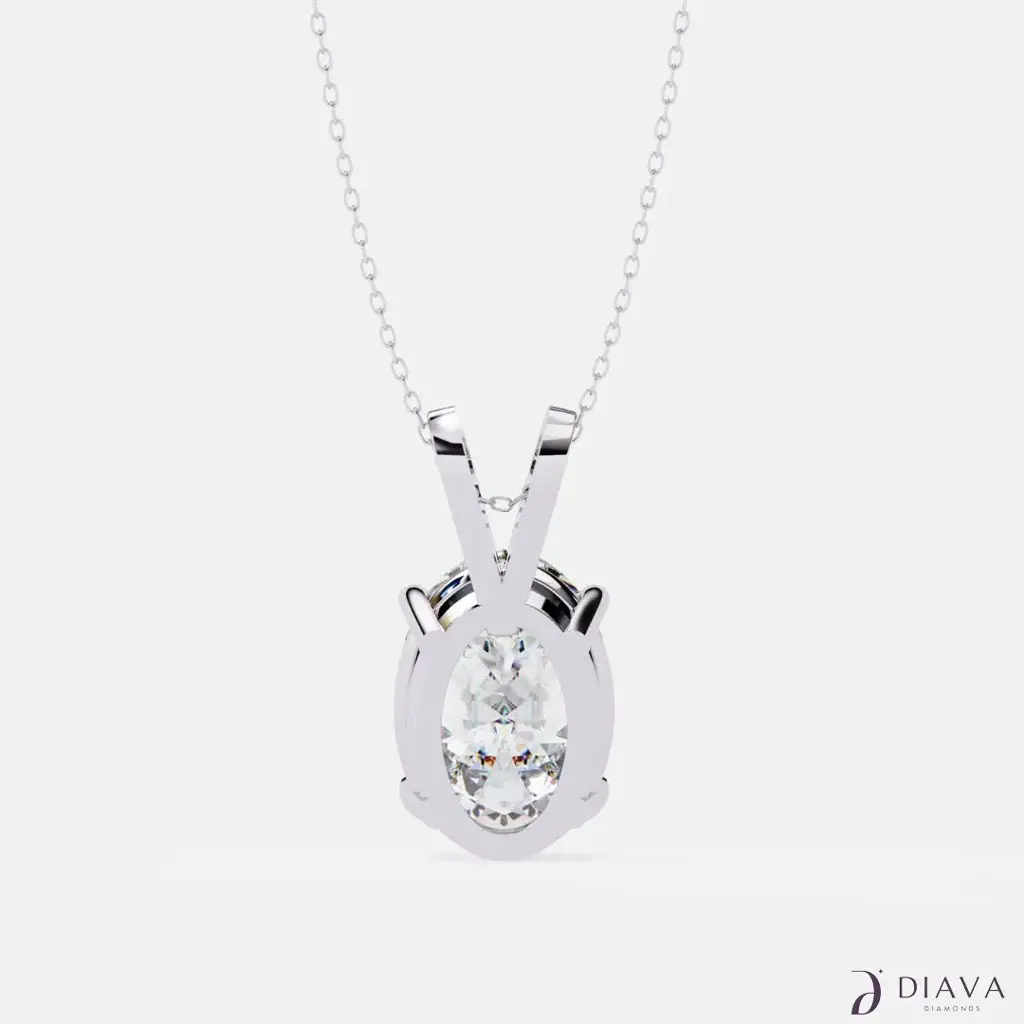 Classic Oval Solitaire Pendant : ClassicOvalSolitairePendant