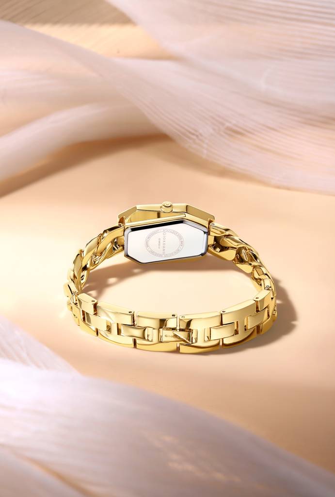 Giordano Stylish Analog Watch For Women Â Hexagon Dial, Trendy Chain Link Stainless Steel Strap, Elegant Dress : GZ-60122-33