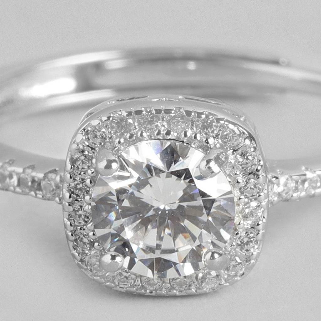 Date Night Staple Solitaire 925 Silver Ring (Adjustable) : RNG-40046