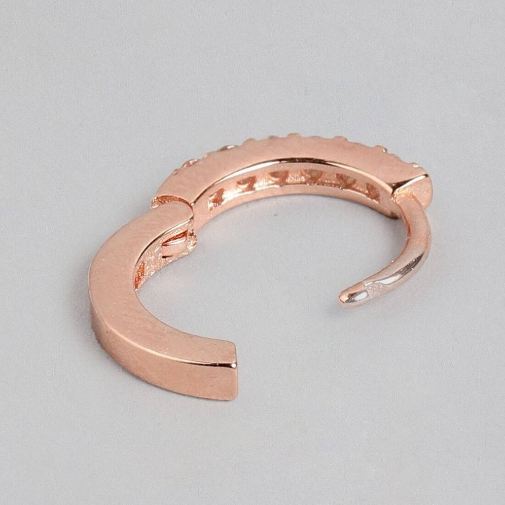 The Classic Rose Gold Moment Hoop 925 Silver Earrings : EAR-20111