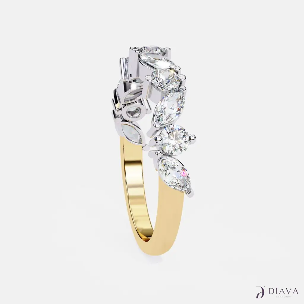 Marquise-Round Criss Cross Band : Marquise-RoundCrissCrossBand