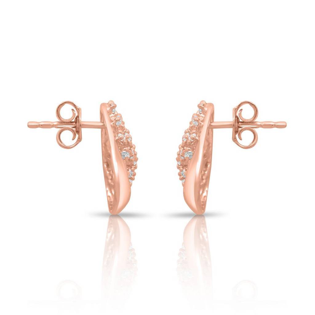 Chic Ensemble Rose Gold Plated 925 Sterling Silver Jewelry Set : JS-70199-C-RG