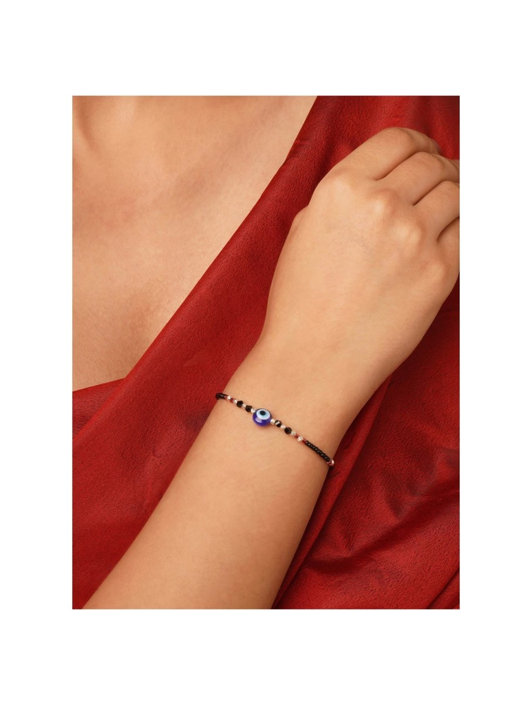 925 Sterling Silver Evil Eye Protection Bracelet : ARSBR173