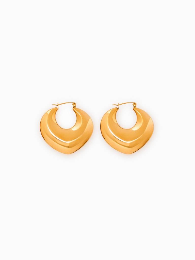 Anjiee Gold Hoops : A-ANJ-EARRI-A-0188-S