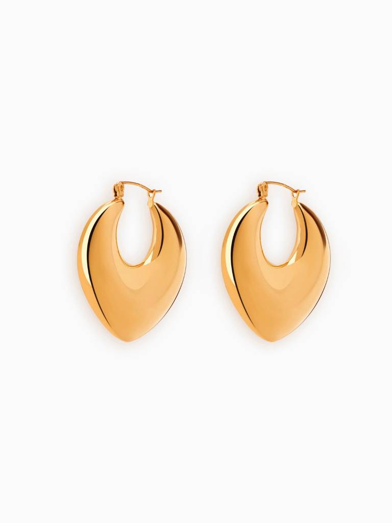 Anjiee Gold Hoops : A-ANJ-EARRI-A-0188-S