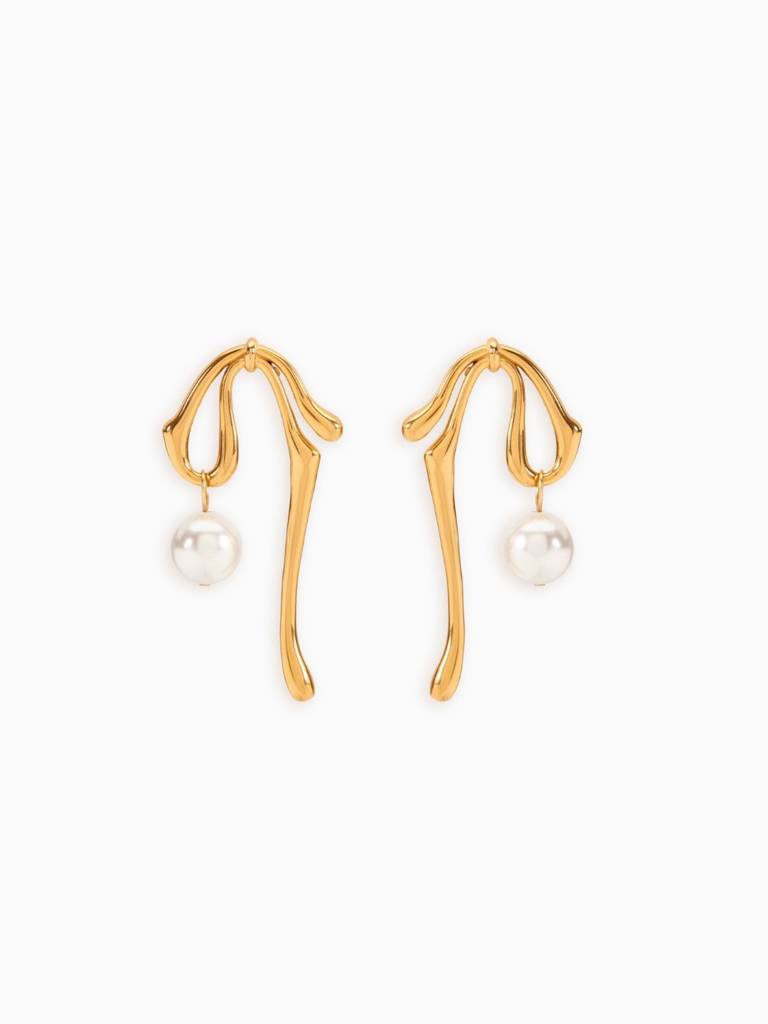 Emme Bow Earrings : A-EMM-EARRI-A-0185-S