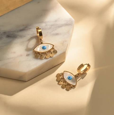 Evil Eye Shimmers : A-EVI-EARRI-A-0047-S