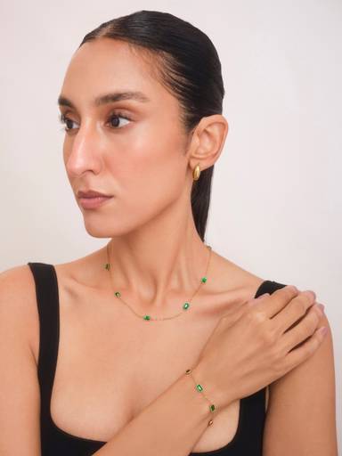 Jade Minimal Necklace : A-JADE-NECKL-A-0226-S