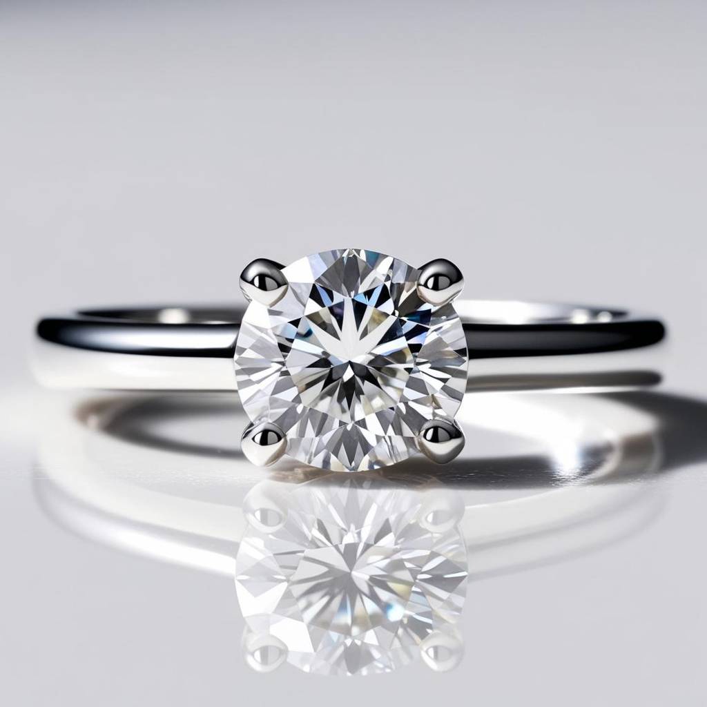 Engagement Silver Zircon Adjustable Ring : RG003