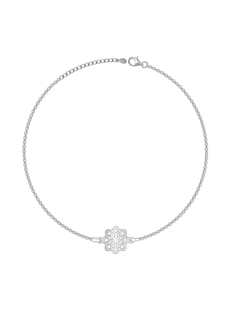 GIVA 925 Sterling Silver Lotus Love Anklet