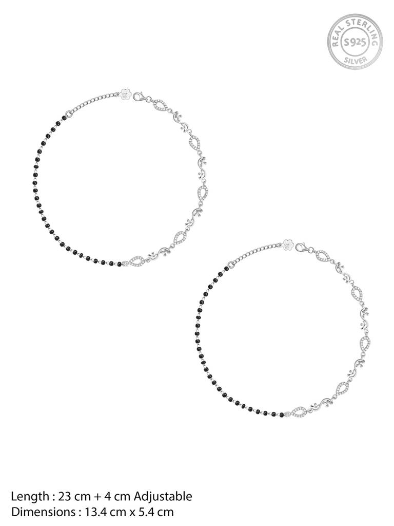 GIVA 925 Sterling Silver Enchanted Anklet