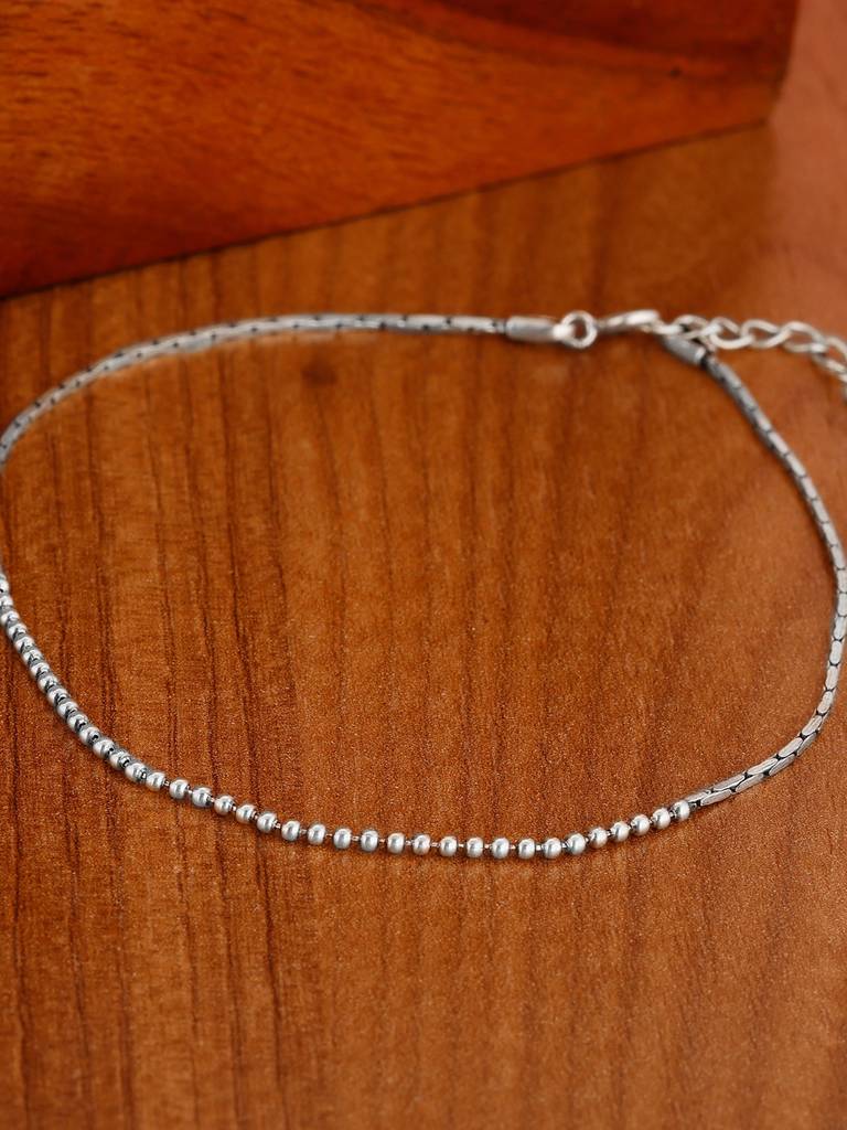 GIVA 925 Sterling Silver Classic Chain Anklet